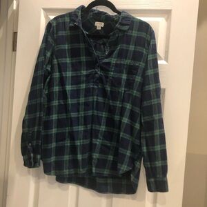 J.Crew Green and Blue Plaid Shirt